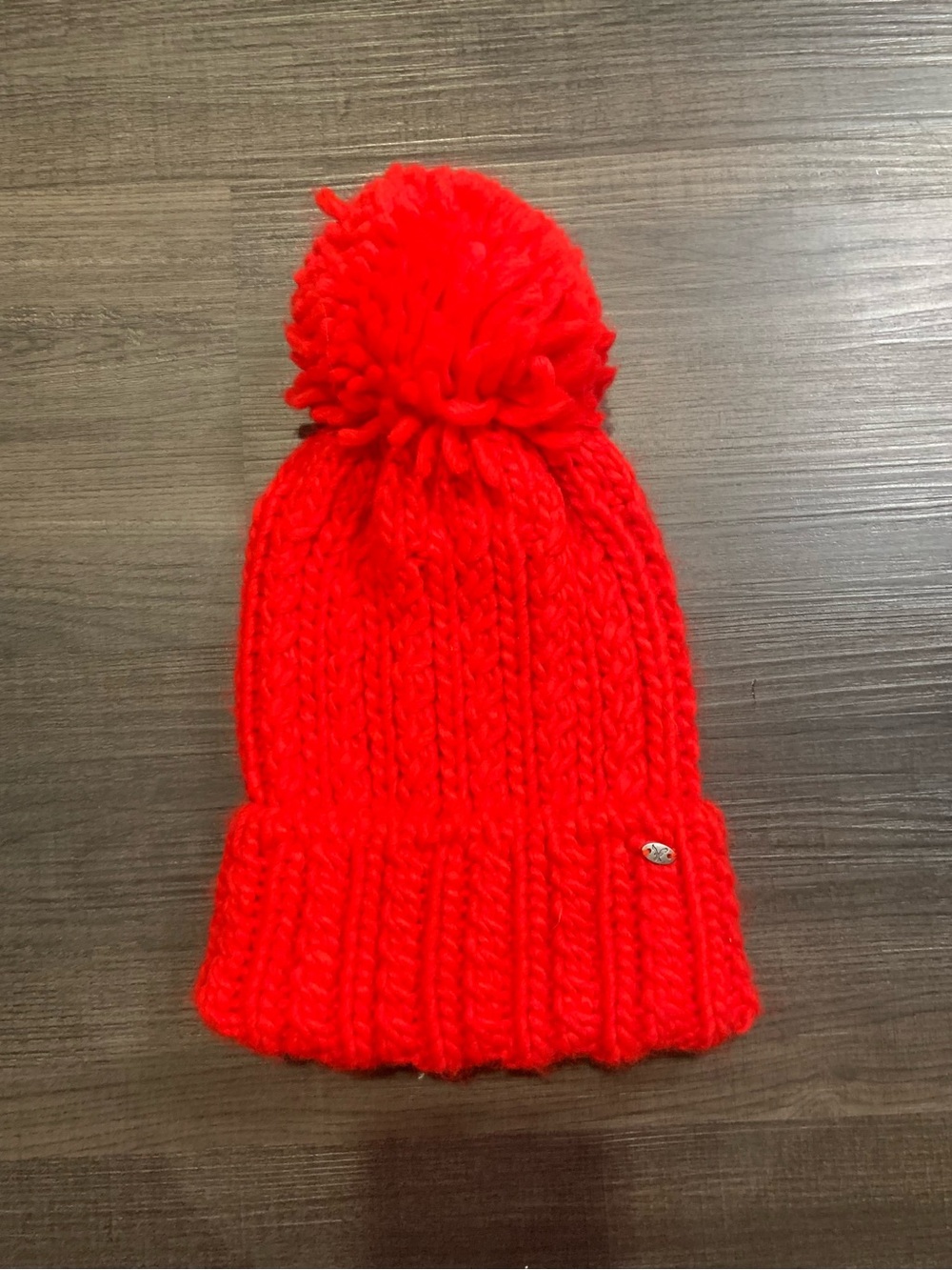 American Eagle Outfitters Bright Red Pom Beanie